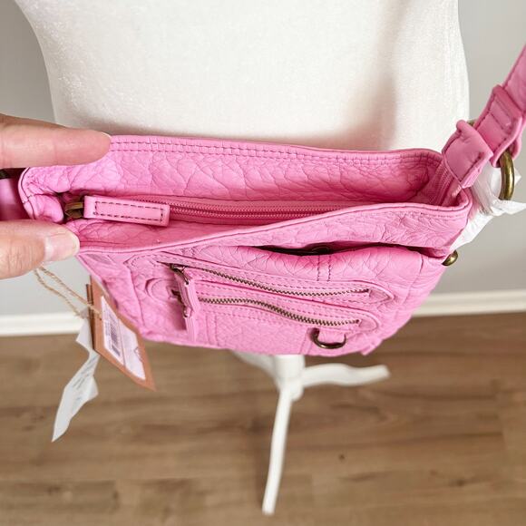 Ampere Willa Vegan Leather Crossbody Bag Purse Pink NWT - Picture 4 of 7